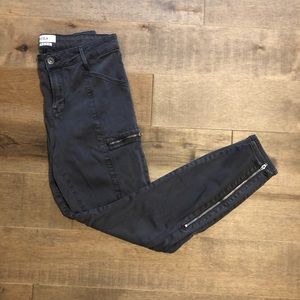 Pistola stretch ankle zip mid rise jeans